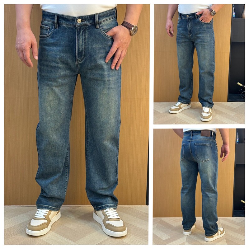 Jack Langbo 26 Years New Model [Like New Denim] Large Straight Loose Fit Autumn Men's Jeans 260