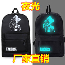 Male Luffy music little man good base friend schoolbag anti-theft computer backpack USB luminous computer student bag