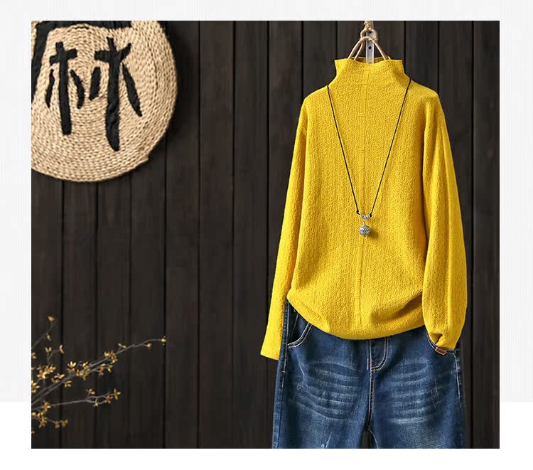 [Kết thúc giải phóng mặt bằng 2 mảnh và một nửa giá] Áo len dệt kim cổ cao nửa thắt lưng đan áo len của phụ nữ áo len cao cổ nữ hàn quốc