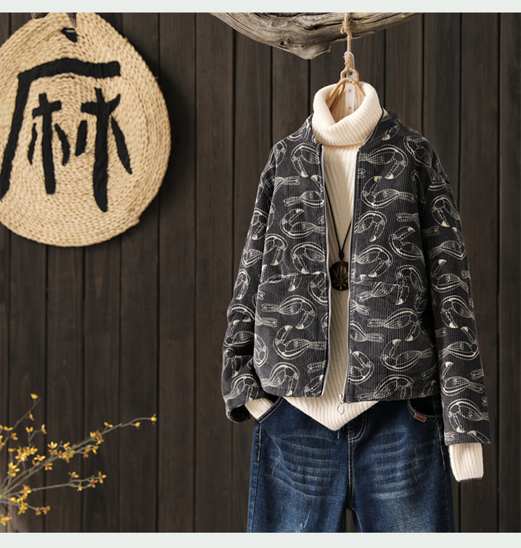 [Kết thúc giải phóng mặt bằng 2 mảnh và một nửa giá] vải nhung kẻ retro in quần độn bông ngắn độn bông áo khoác kaki nữ lót lông hàn quốc
