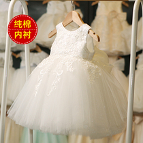 Girl dress summer dress little girl white gauze dress children princess dress puffy foreign baby skirt dress summer