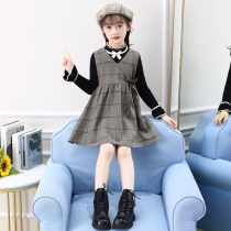 Girl dress autumn 2021 autumn new childrens clothing autumn suit skirt children Princess Dress Autumn Winter foreign atmosphere