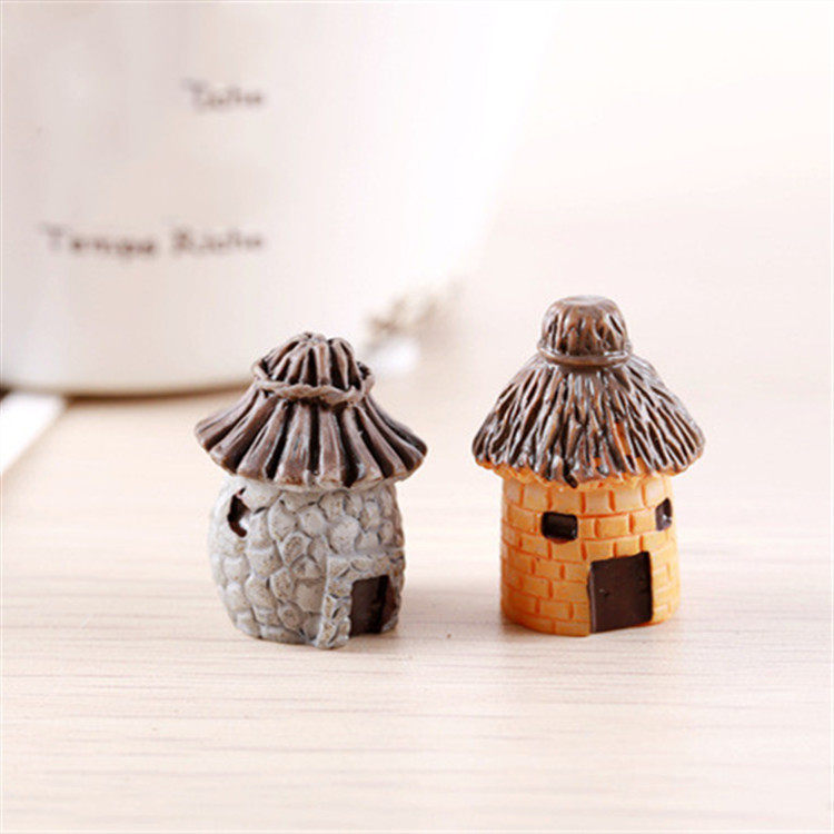 Creative Little House Villa Thatch Grass House Multi-meat Micro Landscape Decoration Accessories Resin Handmade DIY Fish Tank Rigging-Taobao