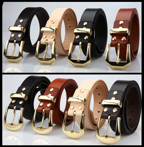 Медный ремень, кожаные штаны, из натуральной кожи, воловья кожа, в корейском стиле