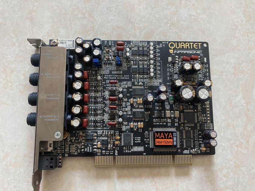 Maya Sound Card Quartet HIFI recording 4 in 4 out live K song MIDI fiber professional sound card strong MAYA44