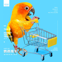 Parrot cart parrot educational training toys shopping cart gray parrot macaws macaws eclectic bird toys
