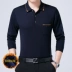 Áo khoác mùa đông ấm áp cho nam đồ lót cộng với áo nhung cotton dày áo sơ mi cộc tay cỡ trung áo lót k dây Áo ấm