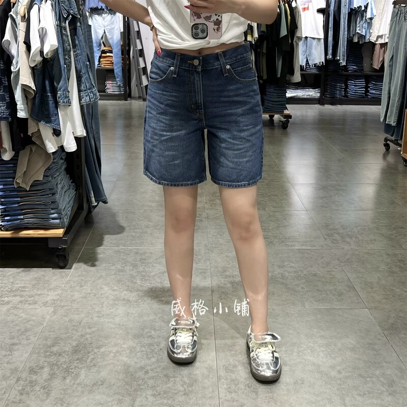 Levis Baggy Mid-Waist Loose Straight-Leg Denim Shorts for Women 001Jo-0007 Levis Baggy Mid-Waist Loose Straight-Leg Denim Shorts for Women 001Jo-0007
