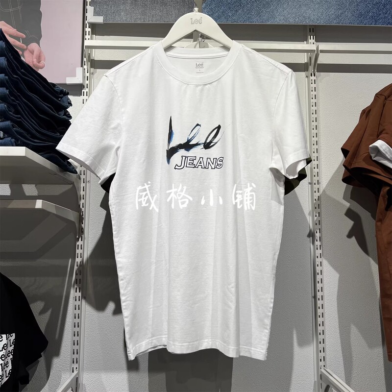 Lee Men's Solid Color Round Neck Short-Sleeved T-Shirt Lmt006923K9900F-K14000-K11000