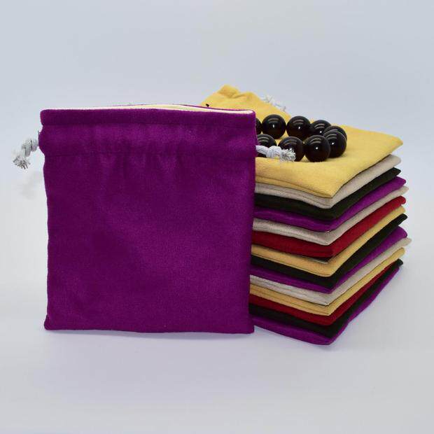 Double leather disc bead bag suede jewelry bag rubbing bead bag play hand string storage bag jadeite bag and tian jade