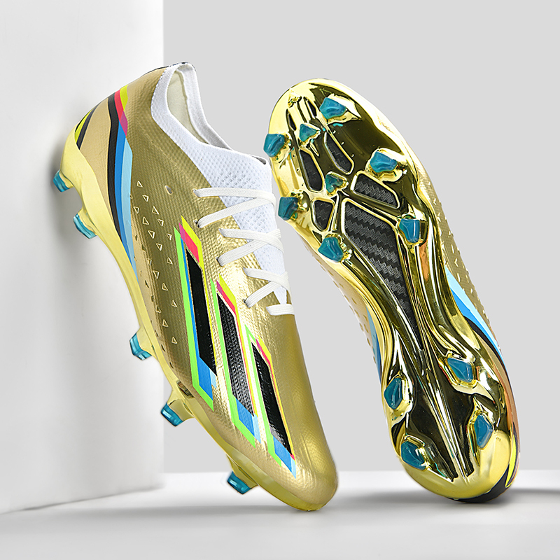 Men's Soccer Shoes Cristiano Ronaldo Style Turf Ag Long Spikes Adult Tf Training Special Children's Primary and Secondary School Boys Short Spikes