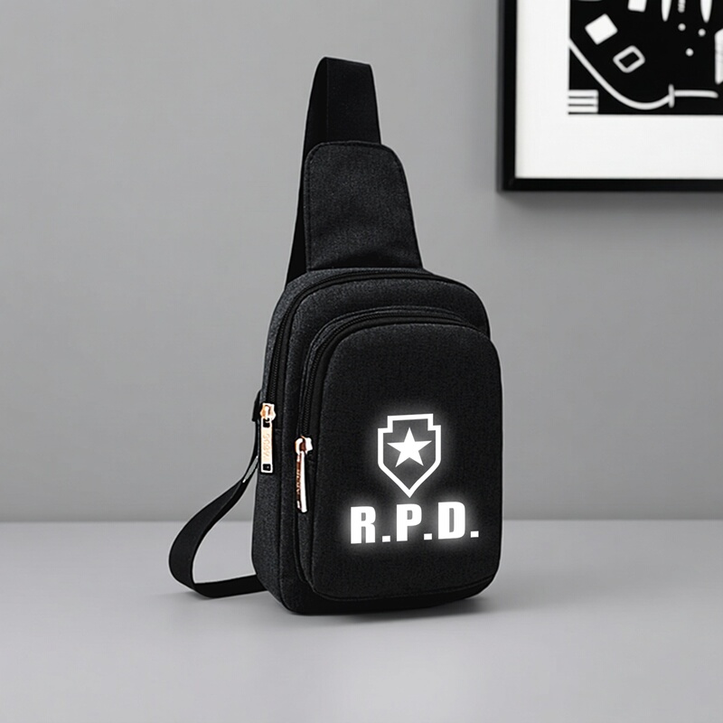 Trendy Men's Crossbody Bag Resident Evil 2 Remake Shoulder Bag Niche Style Crossbody Bag Travel Chest Bag Trendy Men's Crossbody Bag Resident Evil 2 Remake Shoulder Bag Niche Style Crossbody Bag Travel Chest Bag