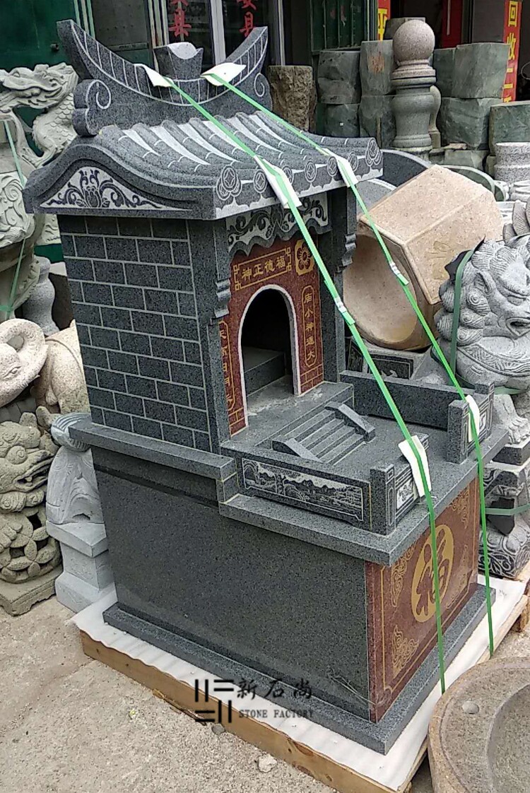 Shiver Niche temple High Sesame Black Natural Stone Marble Granite Deities niches Temples Double land Commuter