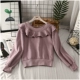 Taotao quần áo mùa đông mới màu rắn cộng với nhung tròn cổ rộng áo hoodie dài tay nữ 38304 áo khoác cardigan nữ