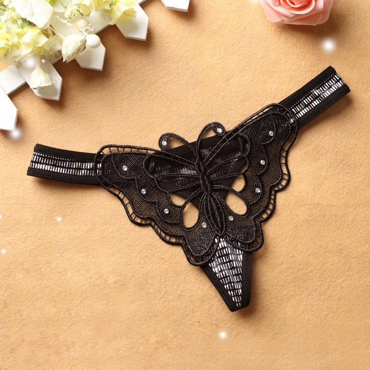 Mất đồ lót gợi cảm căng lady cám dỗ trong suốt thêu bướm T quần gợi cảm quần lót quần lót phụ nữ