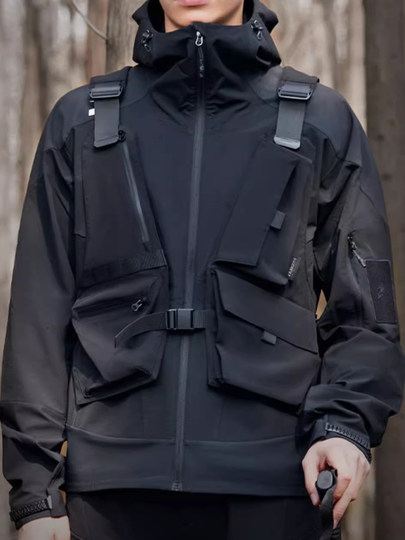 American-Style High Street Multifunctional Vest Bag, Tactical Workwear Backpack, Outdoor Sports Vest, Unisex