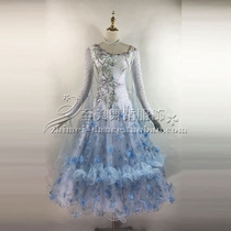 Ballroom dance skirt swing new dress Modern dance skirt Waltz National standard dance 2018 dress Ballroom dance swing