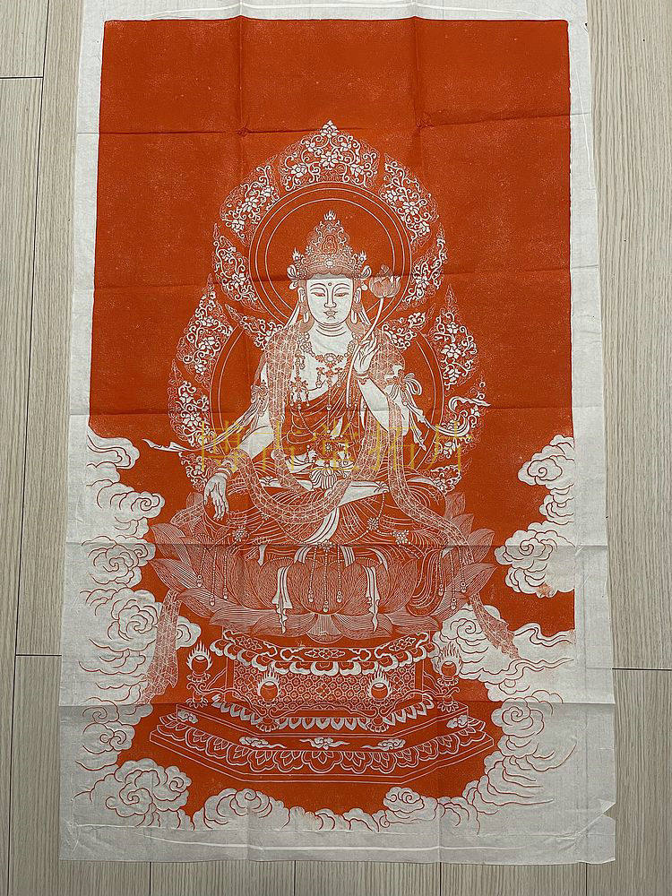 Tablet Rio Tinto Calligraphy Calligraphy of the Xian Monument Lin Zhu Sandstone Red Holding Lotus View World Voice Bodhisattva Original Stone Original Rio Tinto Line Inscribed Painting-Taobao