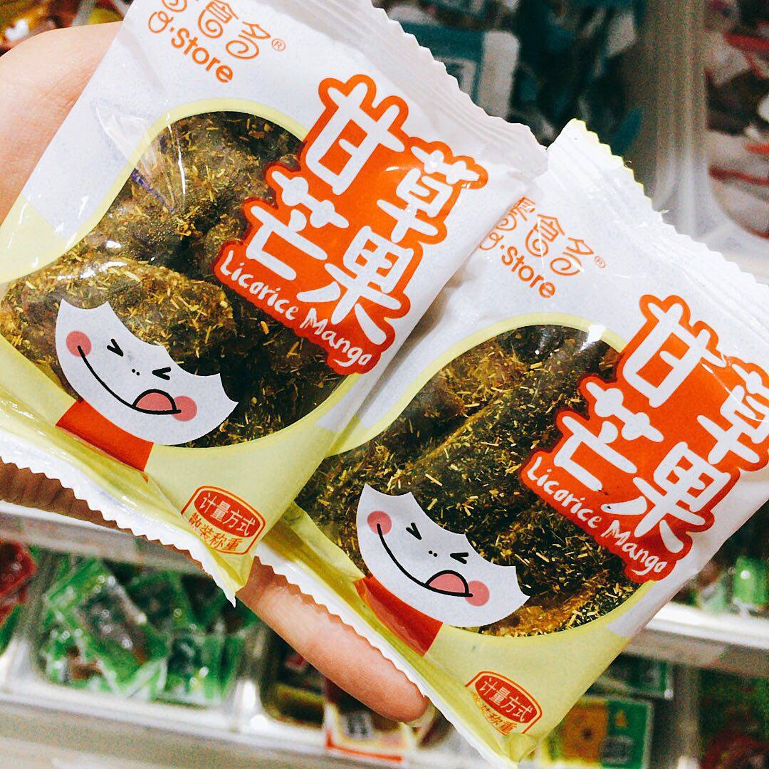 Snack multilicorice mango strips 185g approb. 4 packs of independent small packaged candied fruit Preserved Fruits Casual Foods