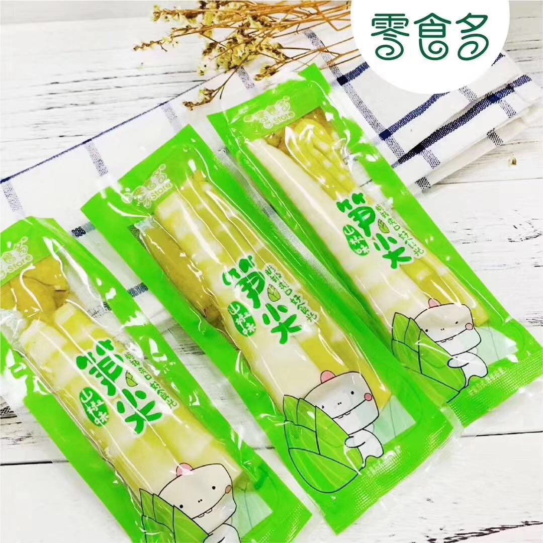 Snack Multi-mountain pepper bamboo shoots 170g about 4 packs of individually packaged pickled pepper bamboo shoots snack food
