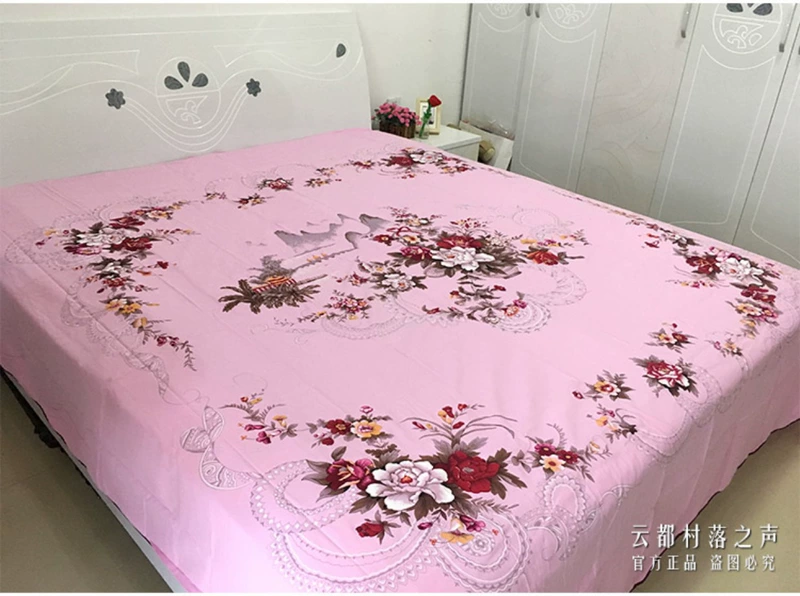 Khăn trải giường một mảnh Quốc gia bông cũ hoài cổ dày chà nhám Double 2.3 cotton twill vải thô cũ - Khăn trải giường