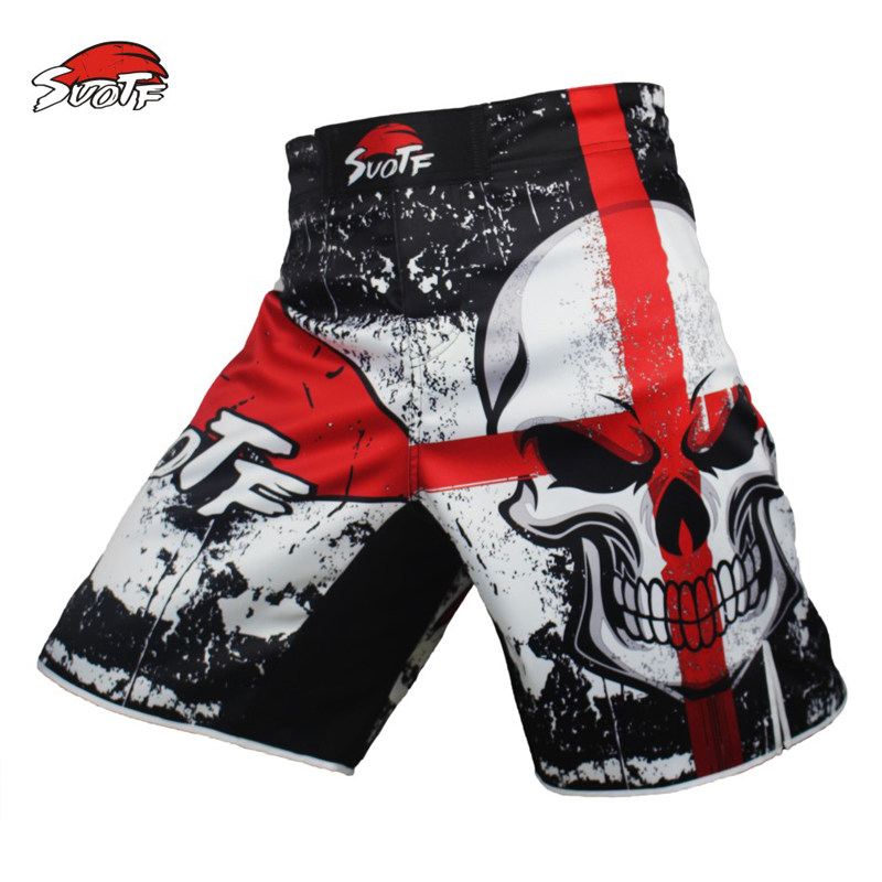 SUOTF men's original mma skull cross mixed martial arts boxer shorts