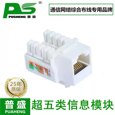Pusheng Super Class 5 network module Pusheng Information Module RJ45 module computer module line type module