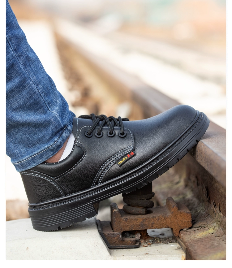 Steel-toe labor protection shoes for men, lightweight soft-soled cowhide work shoes, high-top, without steel plates, iron-free electrician insulated shoes