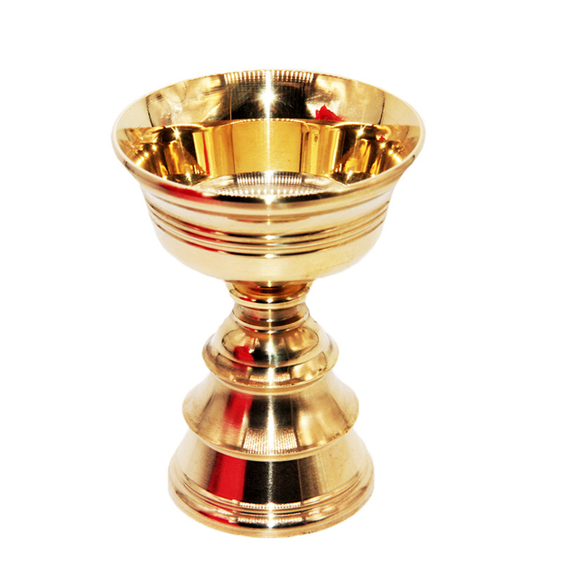 Tibetan Secret Square Brass No. 13 without clear butter lamp seat Buddha hall table top ornaments for lamp solid edible oil are available