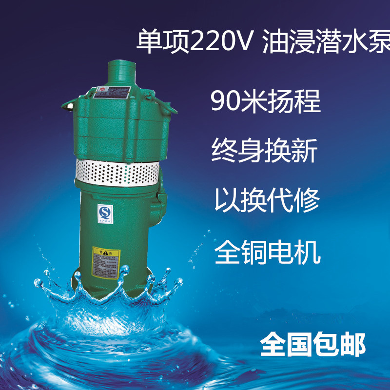 QD oil - immersed pump deep well pump high lift pump 220V single 1 inch agricultural irrigation