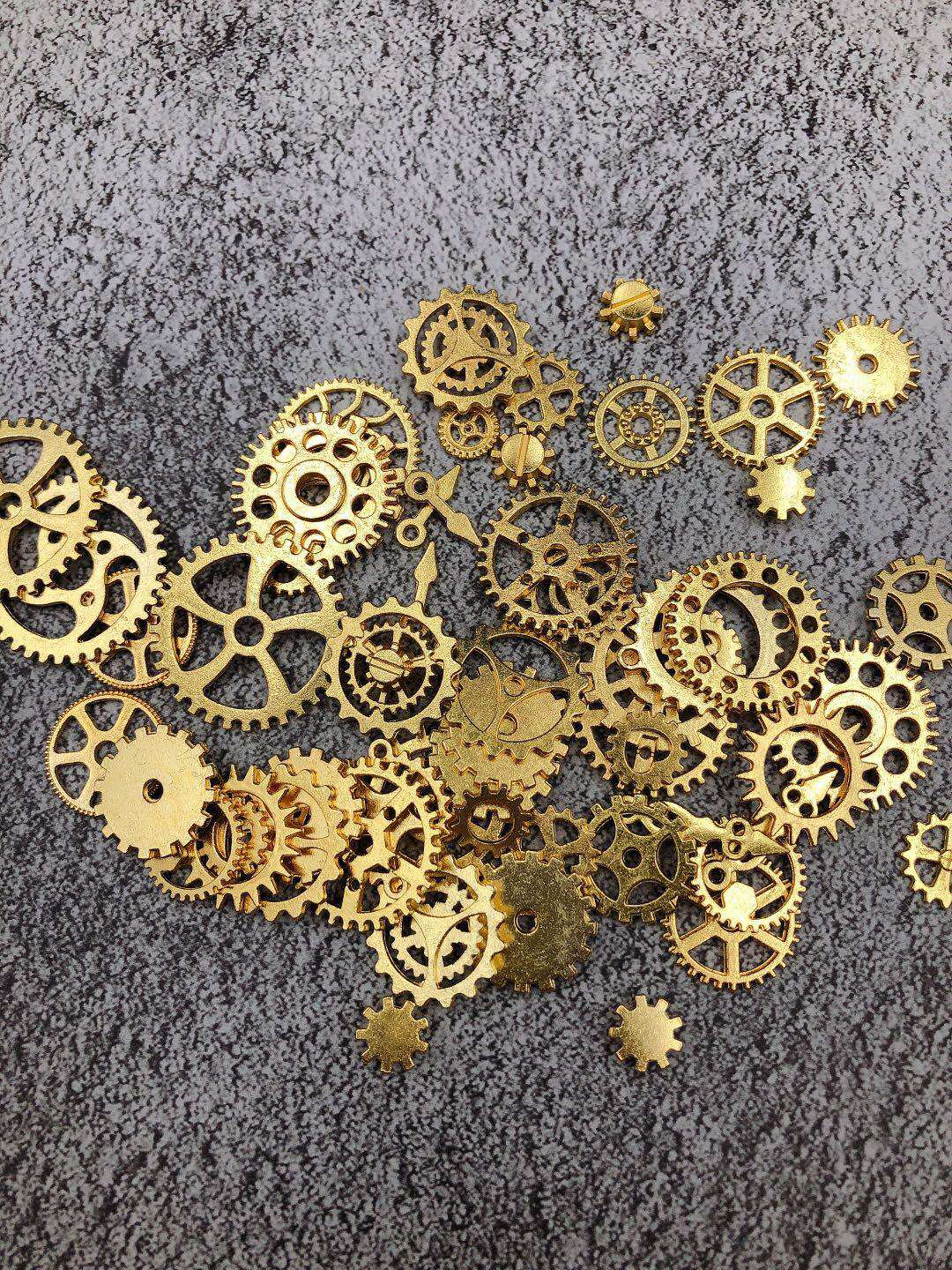 Shanghai Jiadai hand made gold gear size mixed random style 100g bag