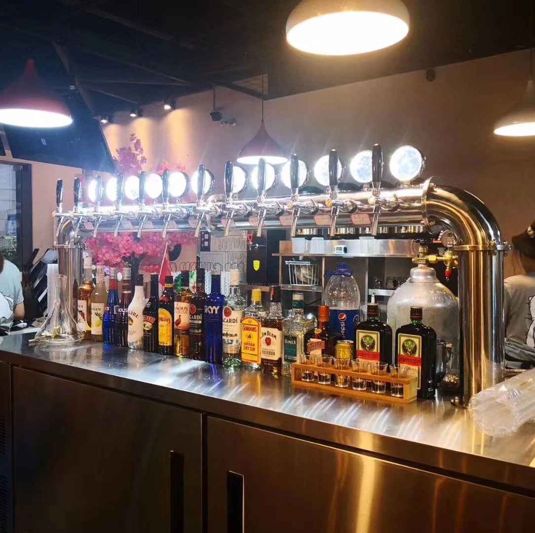 16-way large door type wine column bar beer Sub-wine column 16-way door type beer tower with LED light