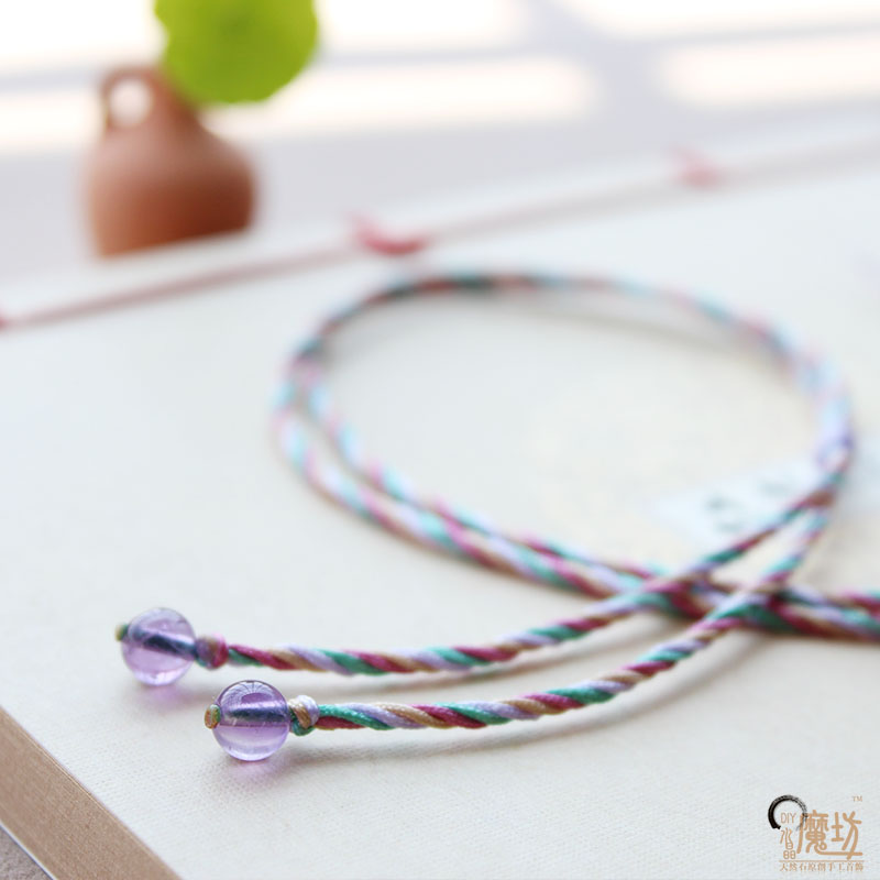 Original handmade color 2mm adjustable waterproof durable soft adult children pendant lanyard Jade lanyard two colors