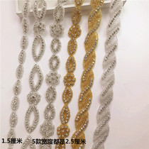 Hand Sewn Water Drill Bar Wedding Dress Dress Decoration Water Drill Accessories DIY Dance Suit Belly Leather Dance Waist Chain Belt Accessories