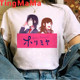 Popular Japanese Anime Cartoon Modal Loose Chic Short Sleeve T-shirt for Women Summer