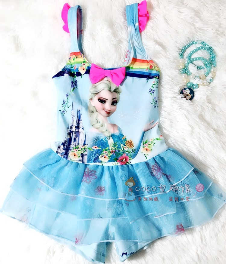 Trẻ em gái mới tuyết băng Aisha Sophia Công chúa áo tắm chuyên nghiệp làm khô nhanh trẻ em cô gái áo tắm kỳ nghỉ - Đồ bơi trẻ em quần áo trẻ em xuất khẩu