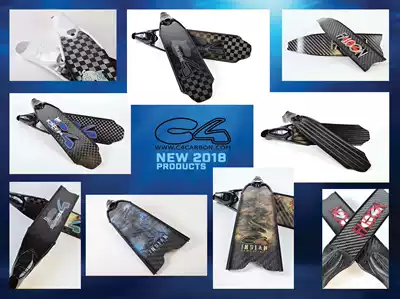 Italy C4 free diving pure carbon fiber long fins double webbed part spot