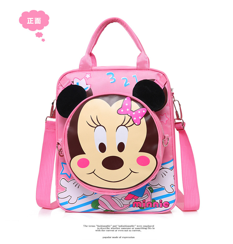 Mickey học sinh tiểu học và trung học cơ sở xách tay hướng dẫn túi nam và nữ chéo ba lớp sử dụng bổ sung túi lớp học ngoại khóa không thấm nước - Túi bé / Ba lô / Hành lý ba lô chống gù