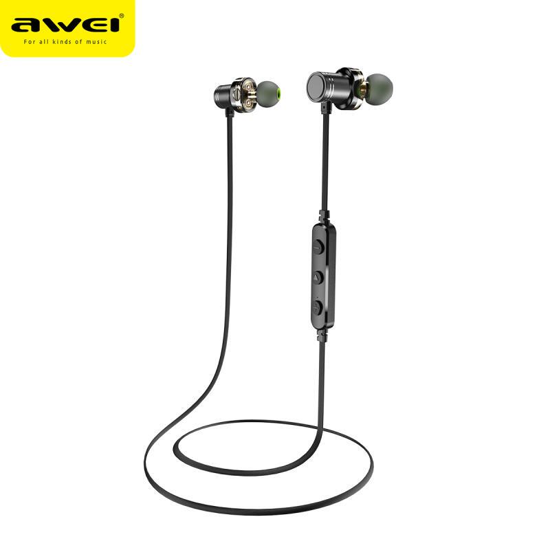 Awei X670Bl Quad-Core Dual Dynamic Wireless Headphones Imported Bluetooth High-Quality Wireless Neckband Magnetic
