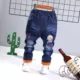 1-2-3-4-5-6 tuổi nam bé mùa đông quần bé trai và bé gái quần trẻ em quần jeans dày cộng với nhung quần jean bé trai