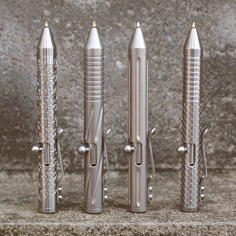 Bamen Dunjia Series Titanium Alloy Gun Bolt Tactical Pen Signature Pen Gun Bolt Lever Structure TiBolt M22 Refill