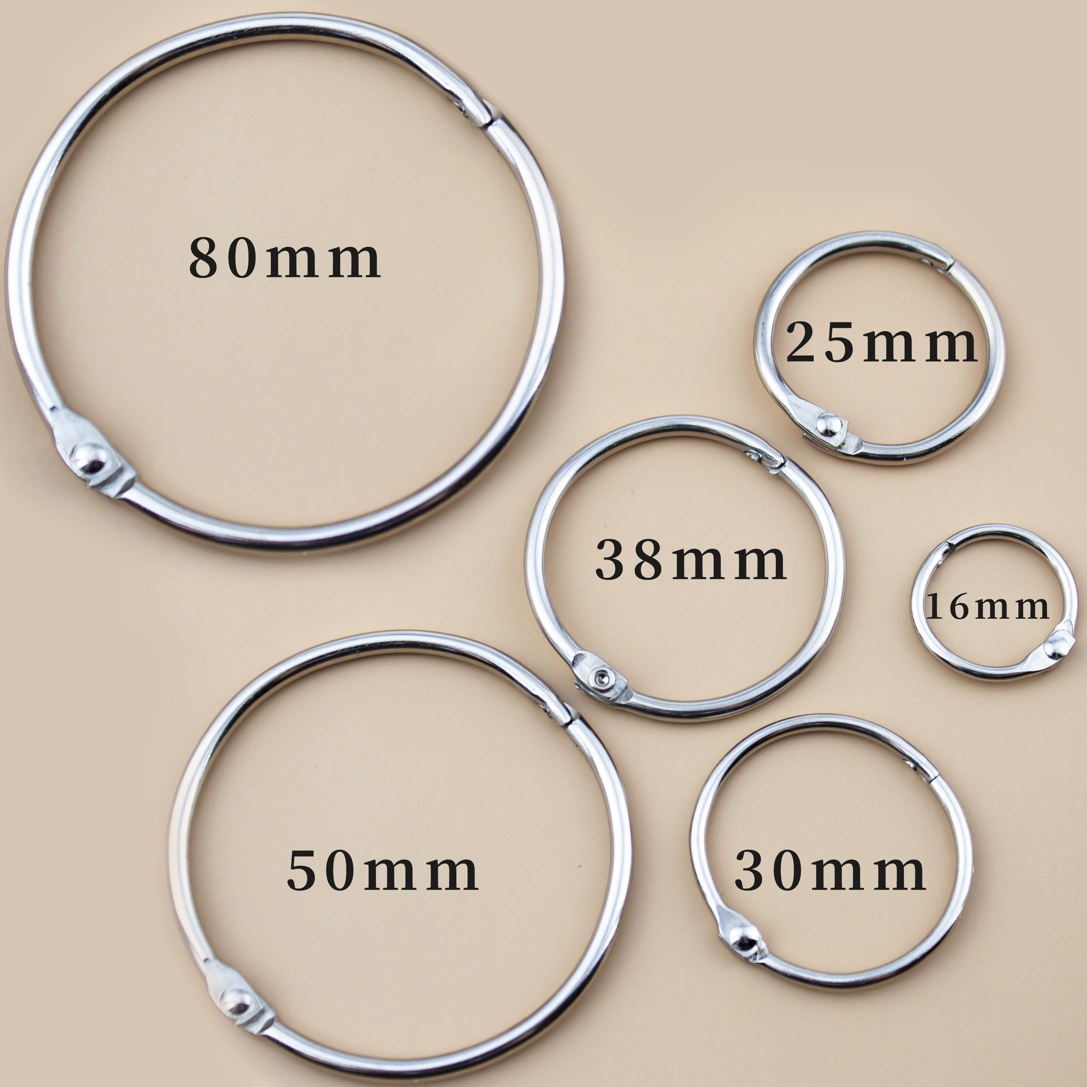 ルーズリーフリング、金属リング、綴じリング、アルバム綴じリング、カード綴じリング、コイルリング、ブックリング、ルーズリーフリング、カードリング、ノートパンチリング