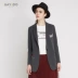 I SAY I DO / 傲 丝 2018 mùa thu mới thời trang ghi nhãn một nút áo khoác dài tay nữ đồ vest nữ Business Suit