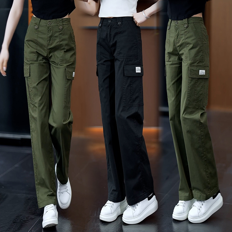 Fashionable Slim-Fit Cargo Pants for Women, Summer 2026 New High-Waisted, Stylish, Loose, Slimming, Thin, Straight-Leg Casual Pants