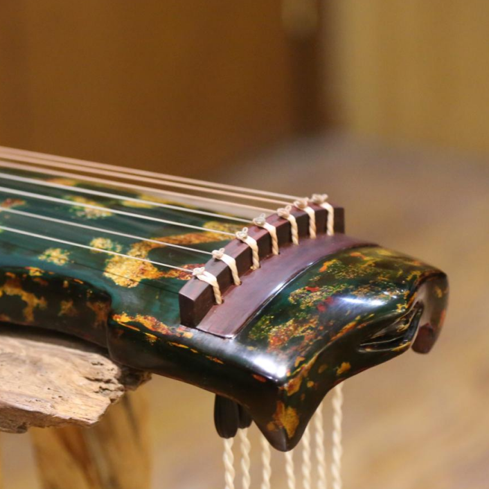 Chen Qin Eight Treasures Gray Guqin Double-faced Luoxiang Guqin