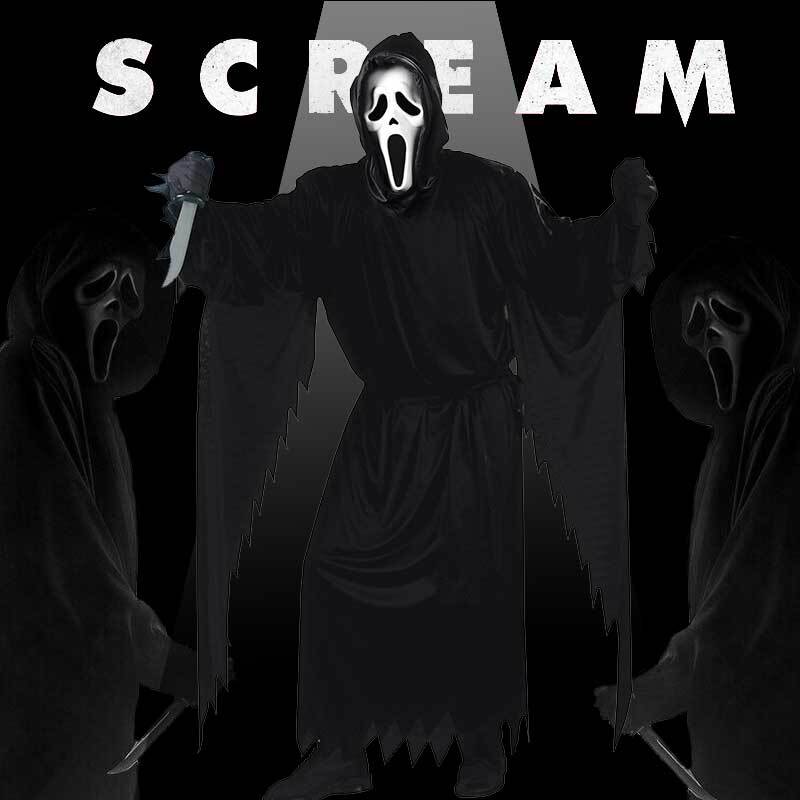 Halloween Adult Scream-Style Cosplay Horror Ghost Face Killer Mask Halloween Children