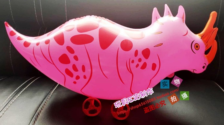 Inflatable dinosaur pull car Beta pull car batch factory stall supply inflatable toy summer night market simulation animal pull line
