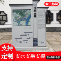 Ancient town scenic area new rural Billboard flat sign stainless steel aluminum plate baking car paint reminder card entrance