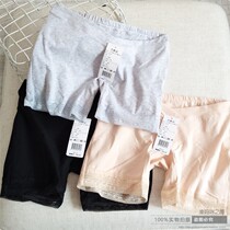 New Pint Pregnant Woman Flat Corner Underwear Pure Cotton Anti-Walking Light Safety Beating Underpants Anti-Wear Leg Insurance Shorts Low Waist Thin