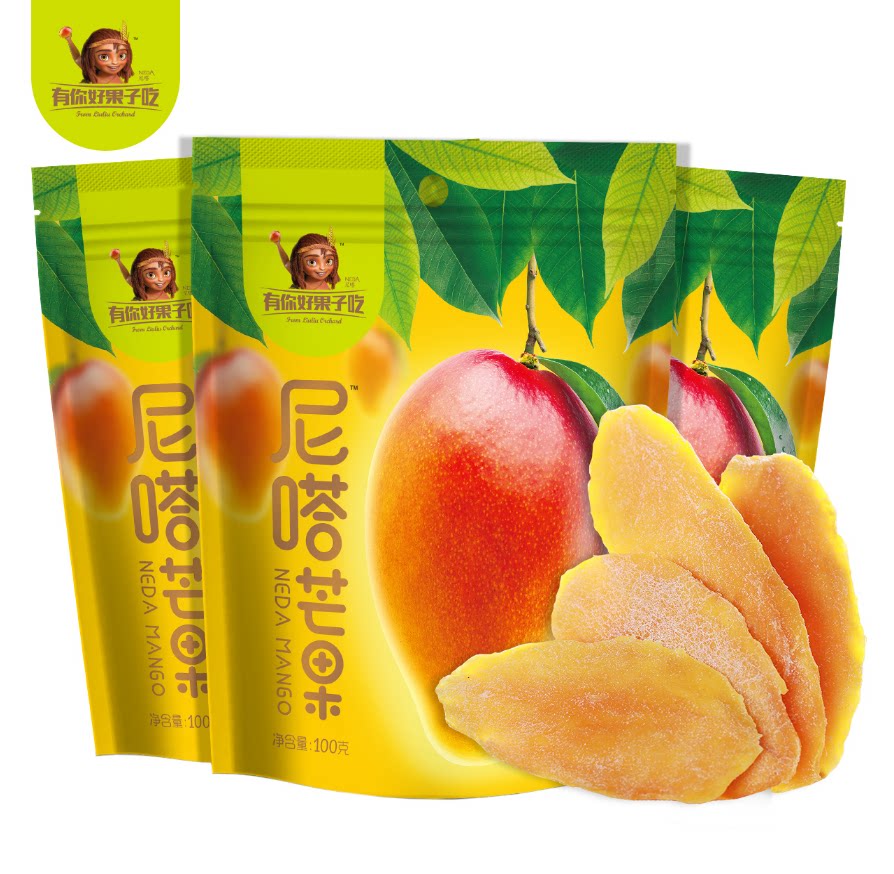 Have a good fruit to eat Nuta dried mango 100g * 3 mango snack candied fruit dried fruit snack snack
